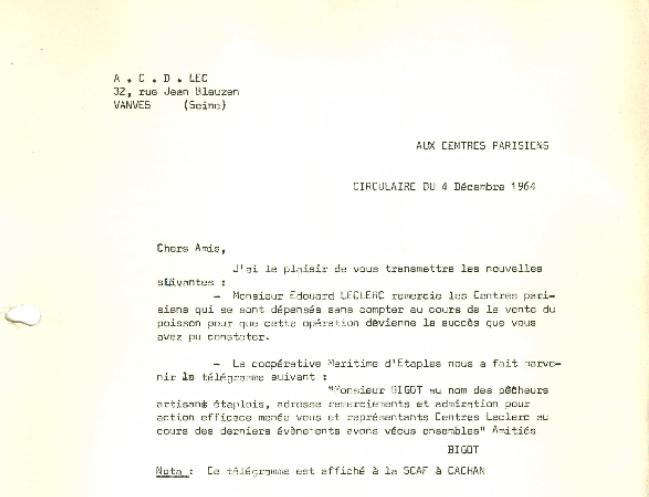 M. Edouard Leclerc verrouille son organisation (Le Monde, 10 décembre 1969)- Histoire E-Leclerc