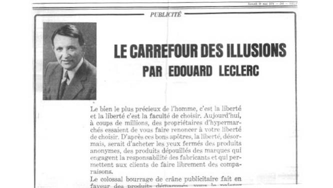 Edouard Leclerc et les &quot;marque- A la une E.Leclerc 