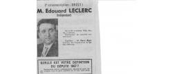 mars : Edouard leclerc est candidat-_1967_- Histoire E.Leclerc 
