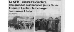 nov. : La CFDT manifeste pour prote- 1989 - Histoire E.Leclerc 